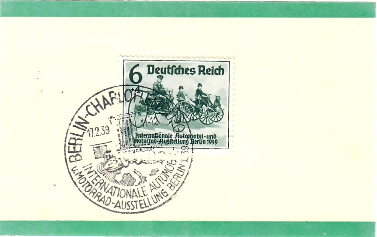 STAMP 6+4 PFENNIG FIRST MERCEDES BENZ AND DAIMLER - THIRD